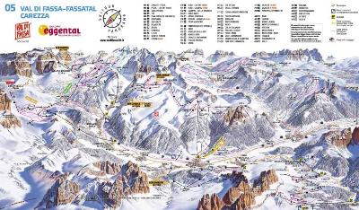 מפה של אתר הסקי בסלה רונדה